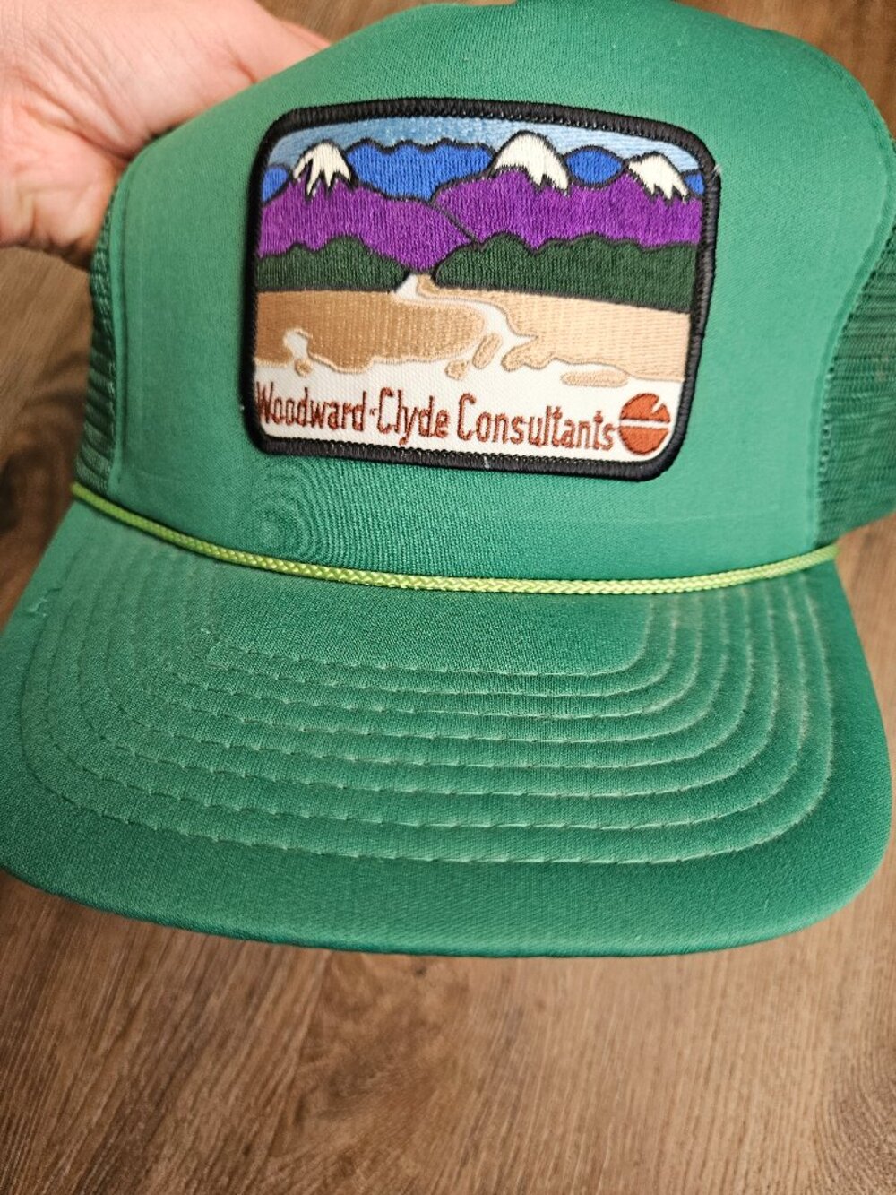 Vtg Woodward-Clyde Consultants Trucker Hat Mesh Snapback Cap Koza's Texas Patch